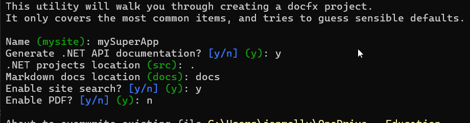 docfxinit